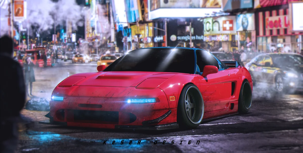 Acura NSX in Times Square