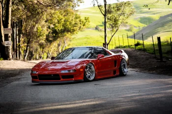 The Acura NSX on the road