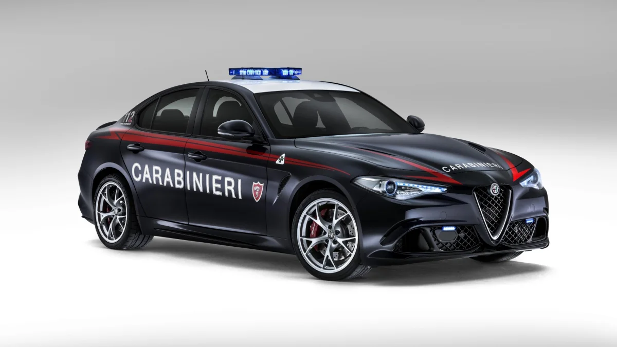 alfa romeo giulia in the colors of the italian carabinieri, alfa romeo giulia quadrifoglio, alfa romeo, cars, automobiles, discs, wheels, headlights, sedans, auto, vehicles