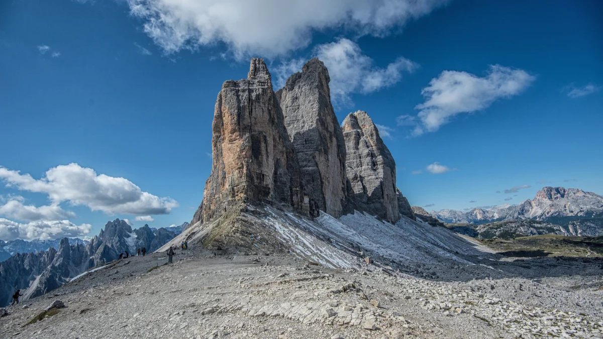 The Tre Cime di Lavaredo Mountain Peaks