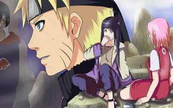 naruto, hinata, and sakura in a dramatic moment, animation, anime, characters, actors, heroes, japan, other