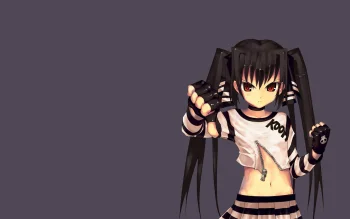 The determined gaze of the heroine in her striped outfit