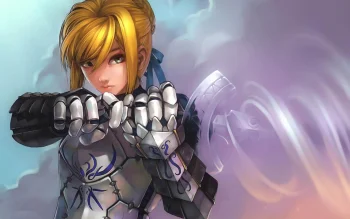seiber in gleaming armor against the backdrop of a magical vortex, animation, anime, characters, actors, fantasy, girls, young women, japan, magic, swords, warriors, other