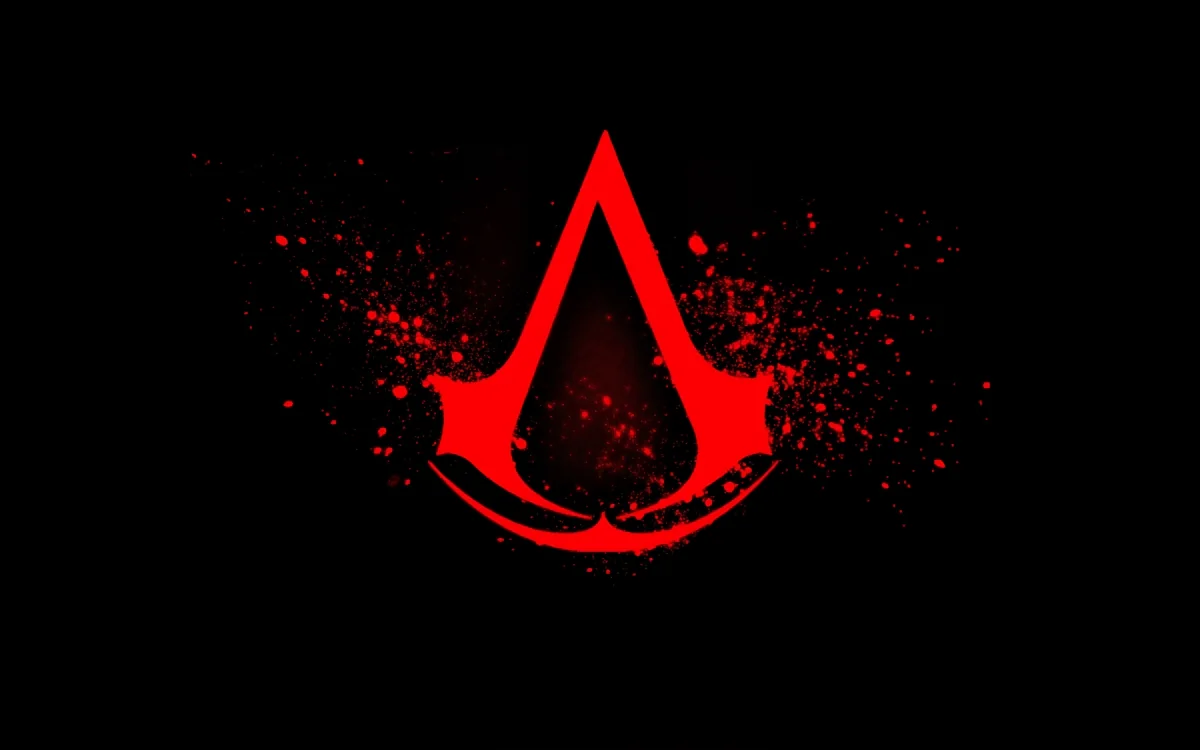 A red emblem of the order on a black background