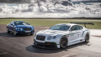 The Bentley Continental GT3 race car and the Continental GT road car