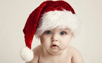 a toddler wearing a santa claus hat, babies, children, christmas, for kids, hats, holidays, new year, other, people