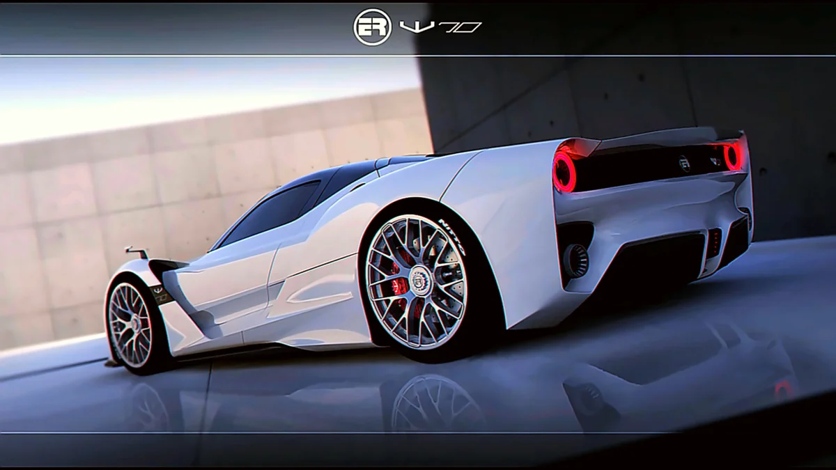 футуристичний спорткар ferrari у променях світла, ferrari, диски, колеса, машини, автомобілі, спорткари, суперкари, гіперкари, фари, феррарі, авто