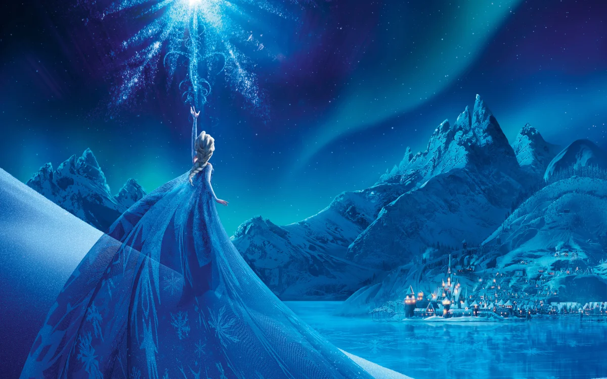 Elsa builds an ice castle in Arendelle