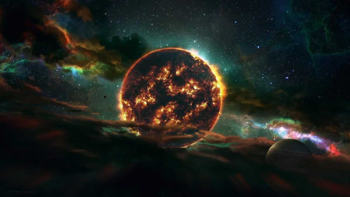 A blazing star in the depths of infinite space