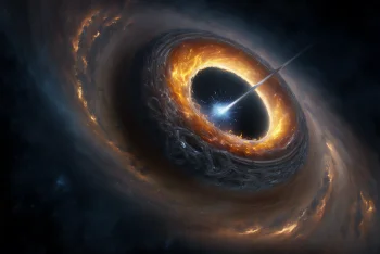 the luminous accretion disk of a black hole, black holes, galaxies, nebulae, stars, space, the universe, astronomy, planets, earth, the sun