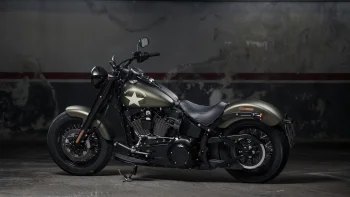 a military-style harley-davidson softail slim motorcycle, harley-davidson softail slim, cruiser motorcycles, cruisers, american classic motorcycles, harley-davidson, motorcycles, bikes, spokes, harley davidson, technology