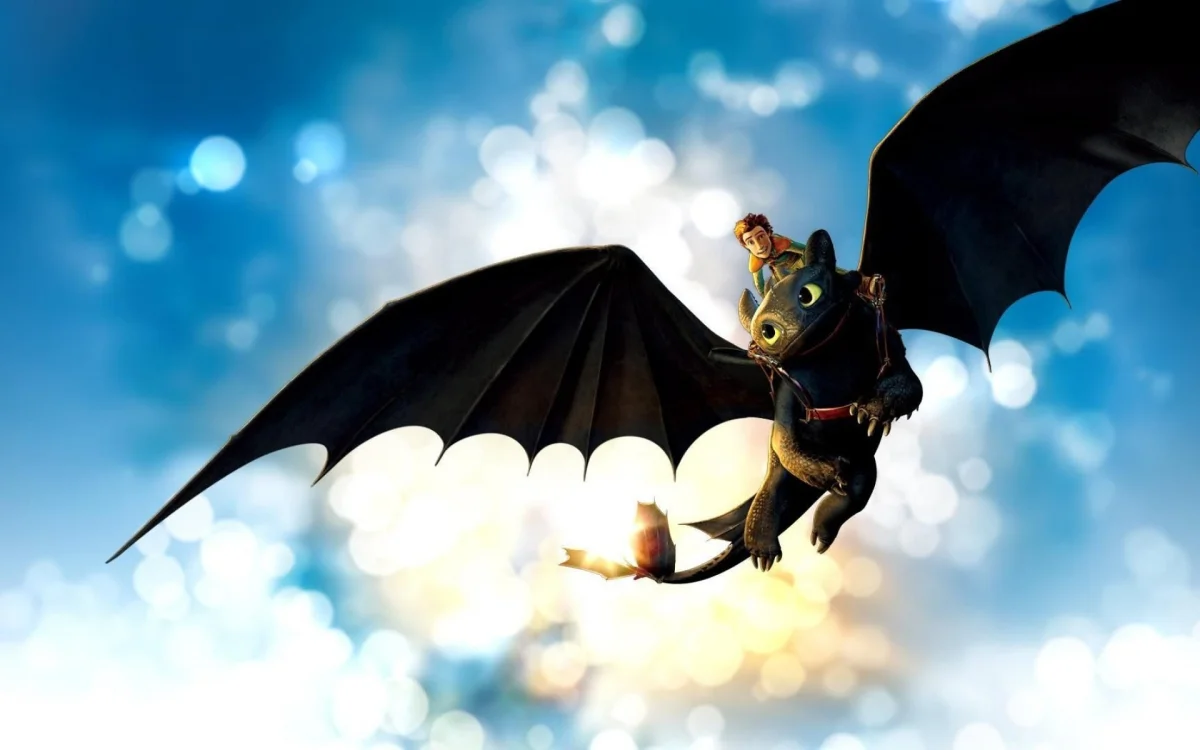Ikking and Toothless in Flight