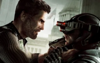 Sam Fisher in a tense standoff in Washington