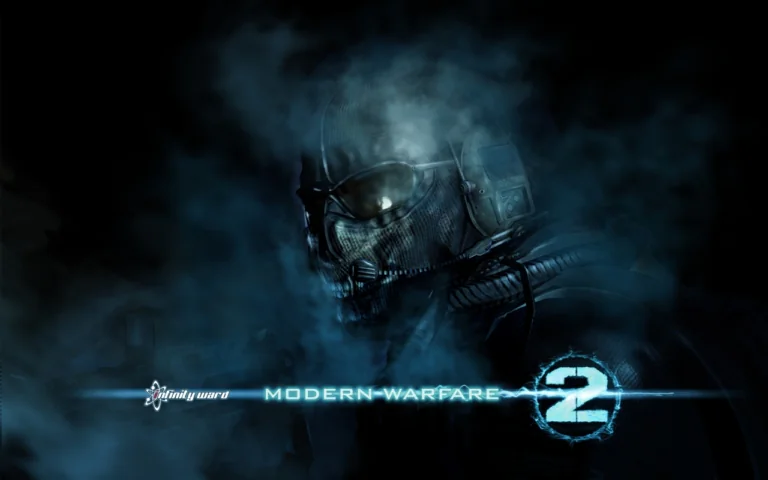 Саймон Гоуст Райлі у густому димі на постері до гри «Call of Duty: Modern Warfare 2»