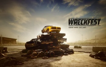 Жовтий «маслкар» на вершині гори, збудований із розбитих автомобілів