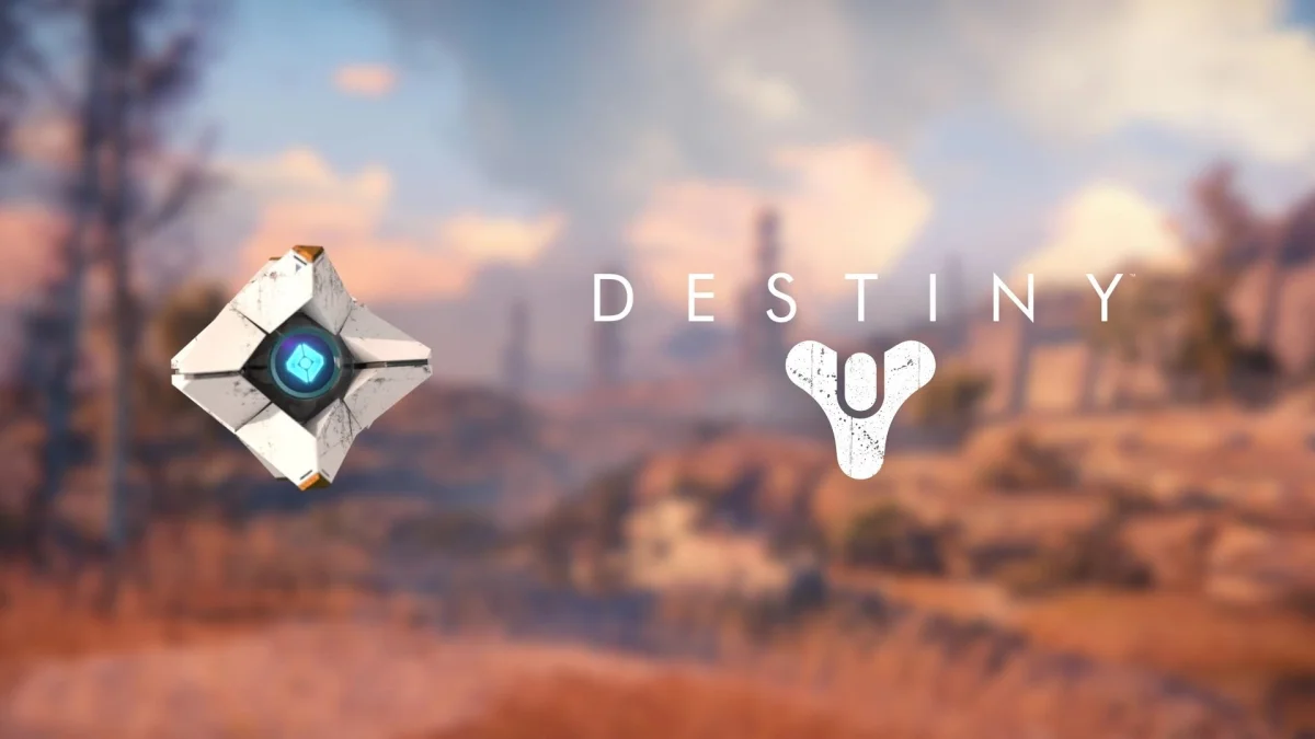 Призрачный спутник на фоне пустынных земель Destiny