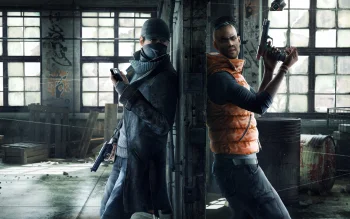 Ейден Пірс і Ренч у занедбаному цеху в грі Watch Dogs 2