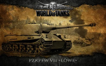 Немецкий тяжелый танк PzKpfw VII Lowe на поле боя