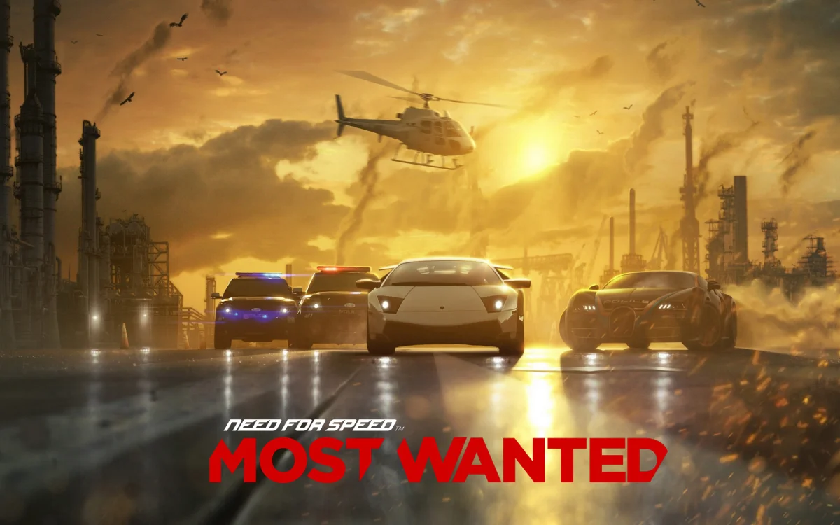 A Chase at Sunset in Need for Speed: Most Wanted