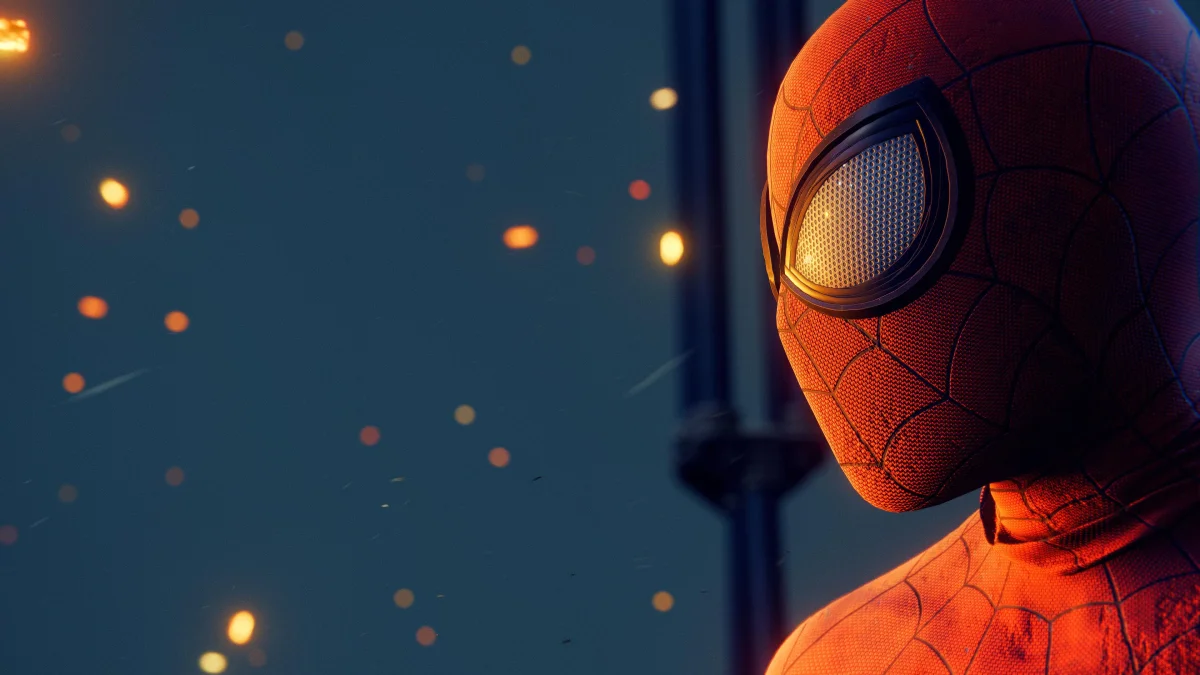 Spider-Man in the Glow of the Evening Lights