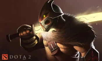 A juggernaut with a gleaming blade in the twilight