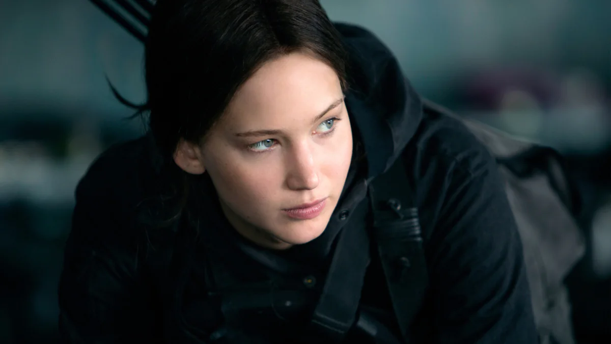 Katniss Everdeen in a determined look