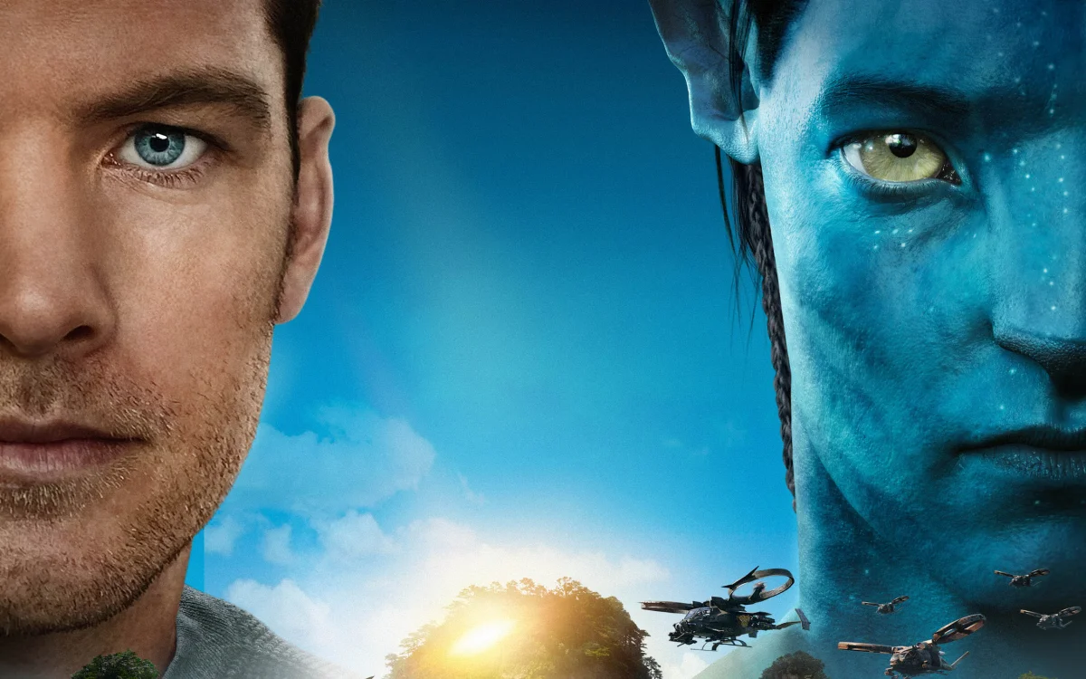 Jake Sully and Neytiri in the movie "Avatar"