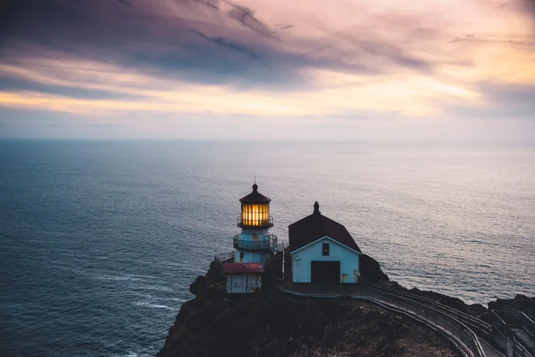 Point Reyes Lighthouse on the rocky California coast