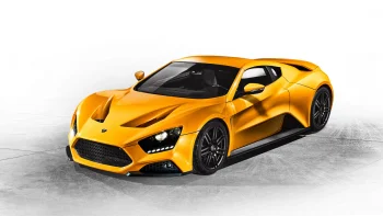 ярко-желтый zenvo st1 в студийном свете, zenvo st1, zenvo, диски, колеса, зенво, машины, автомобили, суперкары, гиперкары, фары, авто