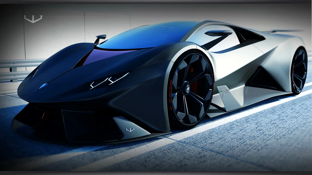 The Futuristic Lamborghini Egoista on the Road