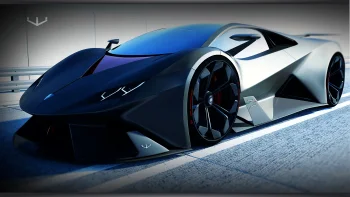футуристичный lamborghini egoista на дорожном полотне, lamborghini egoista, lamborghini, диски, колеса, дороги, пути, трассы, шоссе, магистрали, автострады, проспекты, проезды, ламборгини, машины, автомобили, спорткары, суперкары, гиперкары, фары, авто