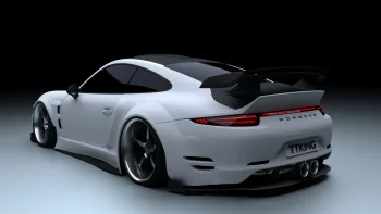 белоснежный porsche 911 с широким обвесом, porsche 911, porsche, диски, колеса, машины, автомобили, порше, спорткары, тюнинг, авто
