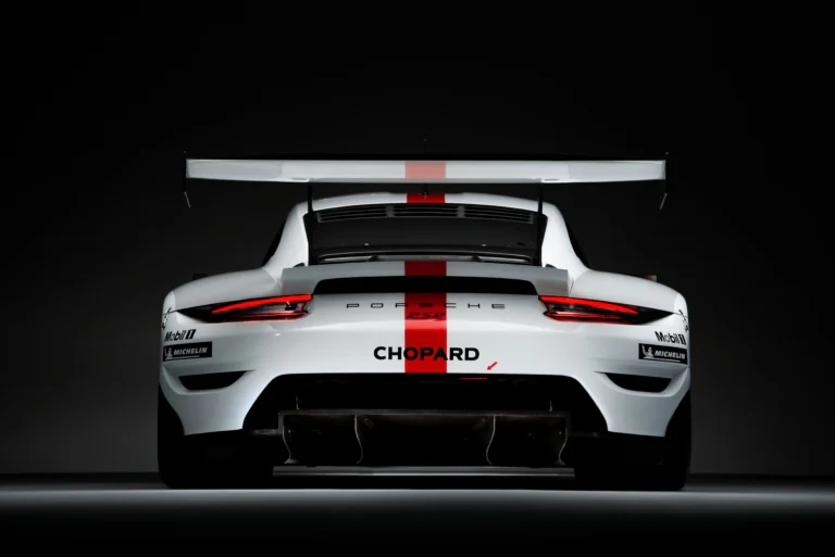 Rear view of the Porsche 911 RSR race car