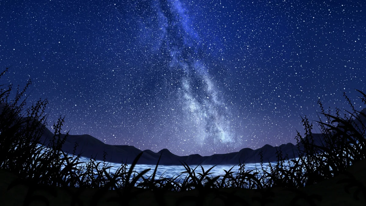 a starry sky over a mountain lake, the milky way and the mountains, galaxies, landscapes, milky way, nebulae, night lights, lights, streetlights, street lamps, lighting, night, sky, stars, space, the universe, astronomy, planets, earth, the sun