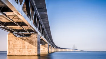 the øresund bridge connects denmark and sweden, the aalborg-eresund bridge, denmark, sweden, bridges, engineering marvel, engineering structures, sea, sky, architecture, world
