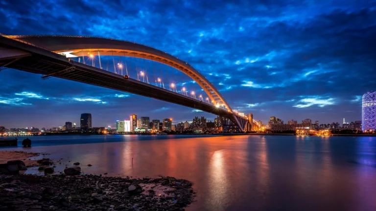 The Lights of Shanghai at Night and the Majestic Lupu Bridge