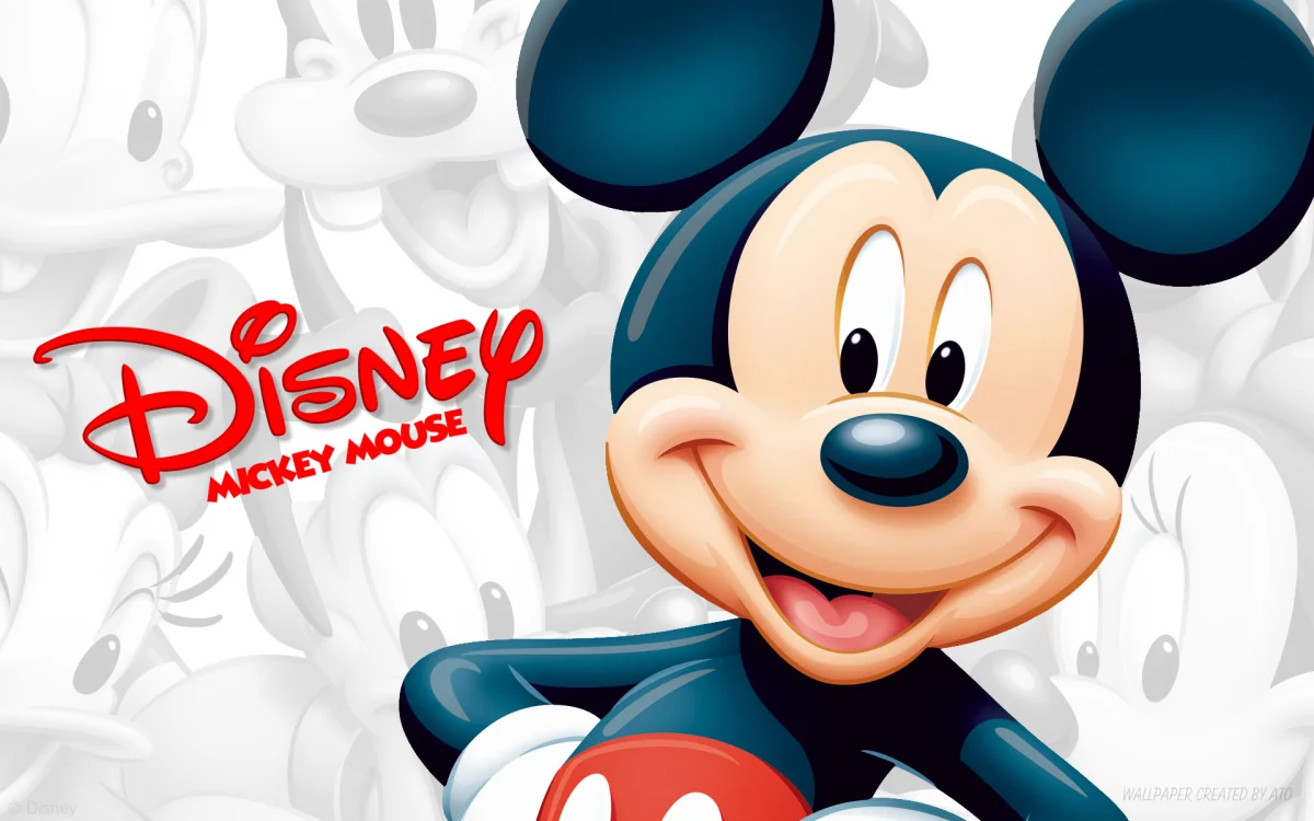 Міккі Маус на тлі логотипу Disney