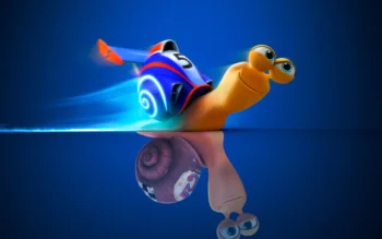 Turbo Snail at High Speed with a Neon Trail
