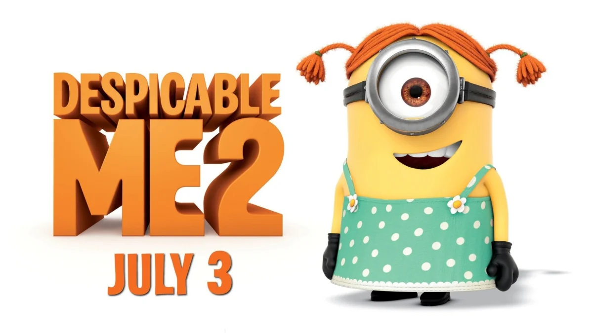Mignon dressed as a maid on a promotional poster for the movie "Despicable Me 2"