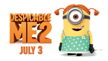 Mignon dressed as a maid on a promotional poster for the movie "Despicable Me 2"