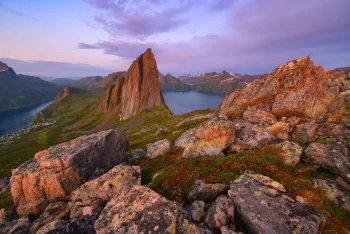 гора сегла в норвегії, гора сегла, норвегія, гори, вершини, пагорби, затоки, бухти, протоки, фіорди, пейзажі, урвища, скелі, природа, світ