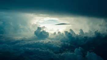 a break in the thunderclouds on the horizon, clouds, landscapes, sky, nature