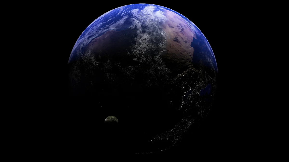 Planet Earth and the Moon