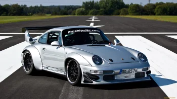 сріблястий porsche 911 gt2 на злітно-посадковій смузі в ясний день, porsche 911 carrera — суперкар, porsche, аеродроми, диски, колеса, машини, автомобілі, порше, спорткари, тюнінг, авто