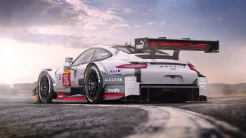 A Porsche 911 GT3 race car on the track