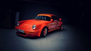 ярко-оранжевый porsche 911 carrera, porsche carrera, porsche, машины, автомобили, порше, ретро, спорткары, авто
