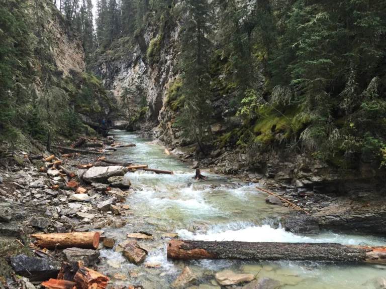 A mountain river in Johnston Canyon, Canada
