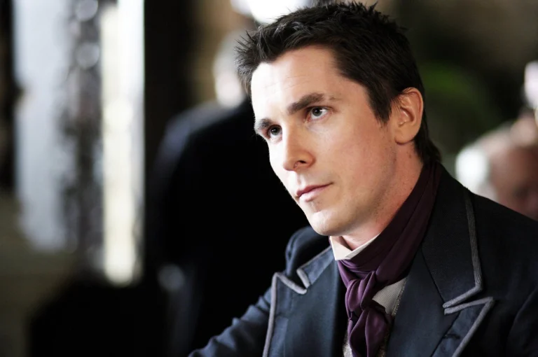 christian bale as an aristocrat with a pensive look, christian bale, celebrities, personalities, characters, actors, cinema, hollywood, look, views, glance, men, prestige, movies