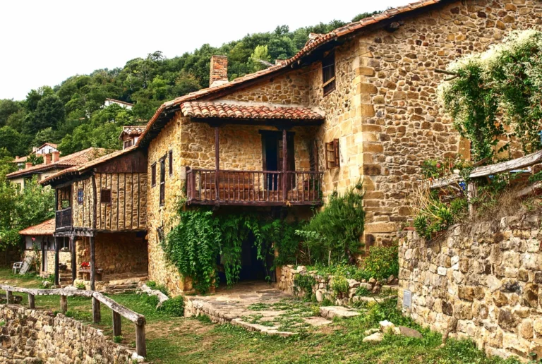 Old stone houses in a Spanish village