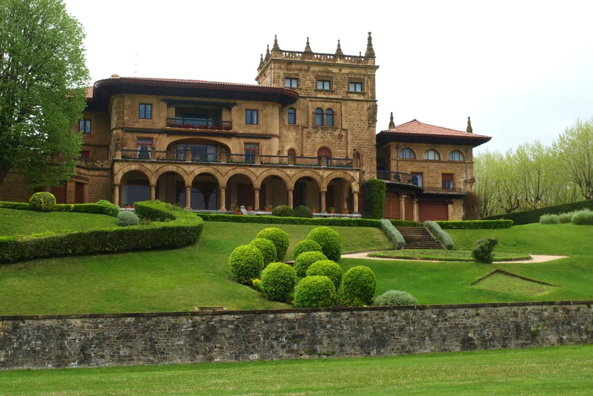 The Miramar Palace in San Sebastián, surrounded by lush gardens